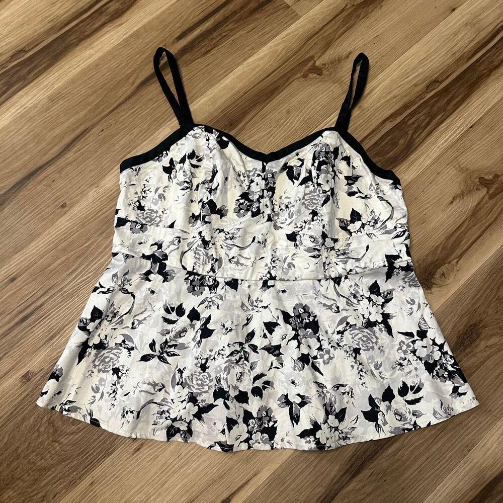 Torrid black roses romantic babydoll strappy 1x top